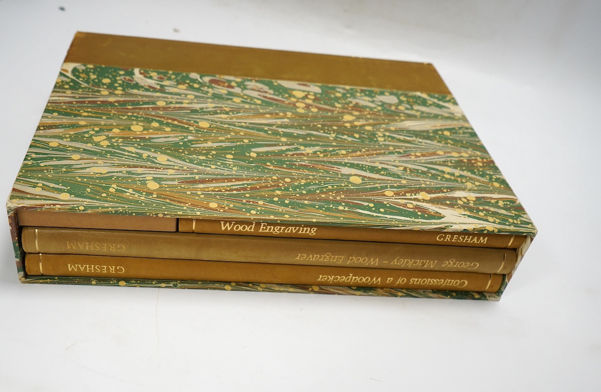 [Green, Lewis H. editor - The George Mackley Collection] 3 vols. Limited Edition of 250 numbered sets, signed by the engraver. uniform bindings of gilt ruled, lettered and blind decorated calf backed marbled boards, cont